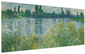 Obraz - Claude Monet, Banks of the Seine, reprodukcia (120x50 cm)