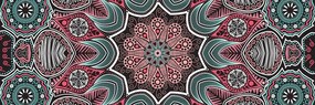 Obraz indická Mandala s kvetinovým vzorom - 150x50
