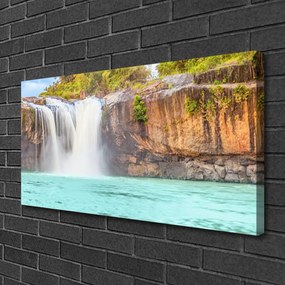 Obraz Canvas Vodopád jazero príroda 140x70 cm