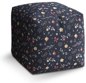 Taburet Cube štedrovečerná noc, čierna