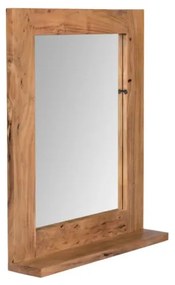 furniture-nabytek.cz - Masívne kúpeľňové zrkadlo Auckland z akáciového dreva, lakované, hnedé – 68×13×78 cm