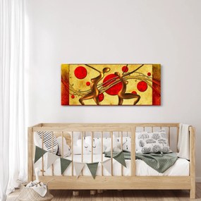 Abstraktný obraz s dvoma ženami (120x50 cm)
