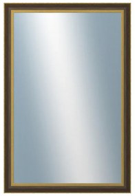 DANTIK - Zrkadlo v rámu, rozmer s rámom 80x160 cm z lišty ZVRATNÁ čiernozlatá plast (3071)