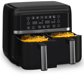 Klarstein VitaFry Duo, teplovzdušná fritéza, 2850 W, 7,6 l, 2 varné zóny, 6 programov