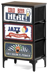 Komoda se 3 zásuvkami, 45x30x77