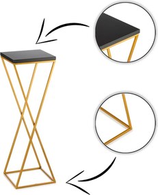 STOJAN NA KVETINÁČ LOFT6 70X24X24 CM ZLATÁ/ČIERNA