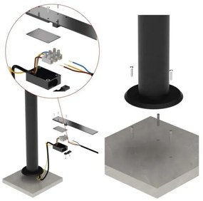 LED Vonkajšia flexibilná lampa NIKA LED/12,5W/230V IP44 50 cm