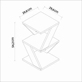 Polica ALVINA čierna