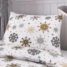 Flanelové posteľné obliečky Snehové ornamenty jednolôžko