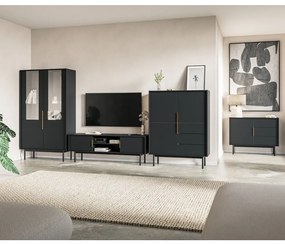 Televízny stolík VIVALA, čierna