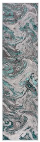 Sivo-tyrkysový behúň 80x300 cm Marbled – Flair Rugs