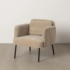 Béžové ženilkové kreslo Bind – Ixia