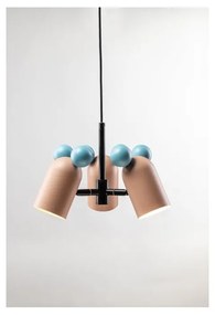 Svetlomodré/ružové detské svietidlo s kovovým tienidlom ø 30 cm Mouse II – GTV