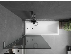 Mexen Next L, 1-krídlová vaňová zástena 80 x 150 cm, 6mm šedé sklo, grafitový profil, 895-080-000-03-40-66