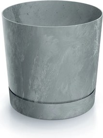 Kvetináč TUBOS P betónový efekt šedý matný