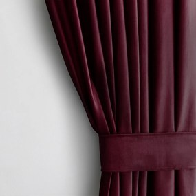 Záves AmeliaHome Velvet s priechodkami 140x270 cm vínový