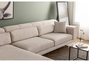 Svetlobéžová rohová pohovka Artie Jivago, ľavý roh