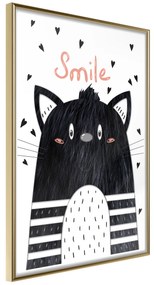 Artgeist Plagát - Smile [Poster] Veľkosť: 20x30, Verzia: Zlatý rám