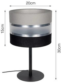 Stolná lampa CORAL 1xE27/60W/230V čierna/šedá