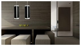 Čierne závesné svietidlo Vivorum Zip Star Large