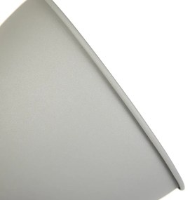 Priemyselná stojaca lampa na drevenom trojnohom stojane s sivým tienidlom - Laos