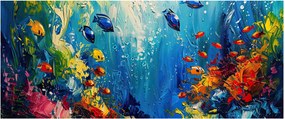 Obraz - Maľba podmorského sveta (120x50 cm)
