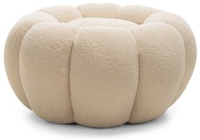 Čalouněný taburet Perugia bouclé béžový