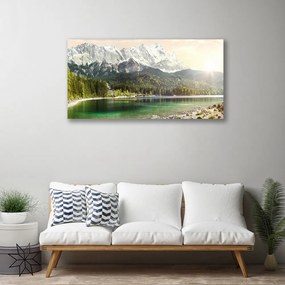 Obraz Canvas Hory les jazero príroda 125x50 cm