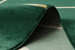 Koberec EMERALD exkluzívny 1013 glamour, styl geometrický fľaškovo zelený / zlatý