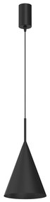 Závesné svietidlo Capital, 1x čierne kovové tienidlo, (fi 17cm), b