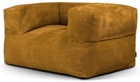 Menčestrový sedací vak v horčicovej farbe MooG – SLOWDOWN