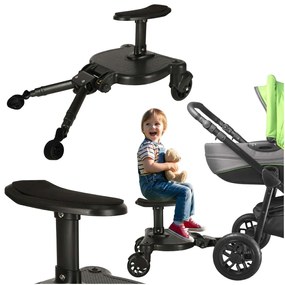 KIK Nadstavec na kočík s detskou sedačkou čierny