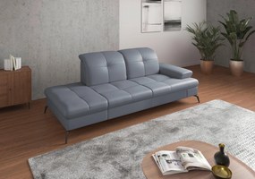 XXXLutz LEŇOŠKA, textil, koža, sivomodrá Sit & More - Online Only obývacie izby - 00014401178H