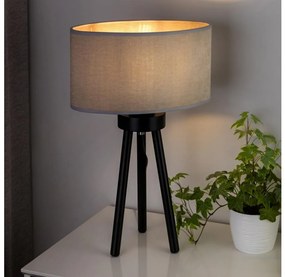 Duolla Duolla - Stolná lampa OVAL 1xE27/15W/230V šedá DU603539