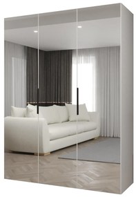 Šatníková skriňa 150 cm Mirabella 3 (biela + čierna). Akcia -20%. Vlastná spoľahlivá doprava až k Vám domov. 1126459