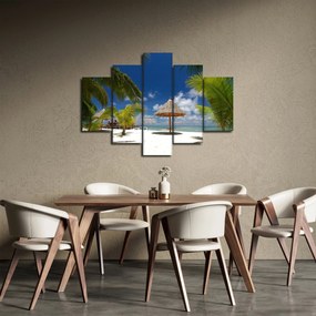 Obraz - Pláž s bielym pieskom (150x105 cm)