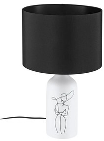 Eglo Eglo 43824 - Stolná lampa VINOZA 1xE27/40W/230V čierna/biela EG43824