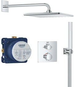 GROHE Precision Thermostat sprchový systém pod omietku s termostatom, horná sprcha 1jet EcoJoy 310 x 310 mm, tyčová ručná sprcha 1jet, chróm, 34881000