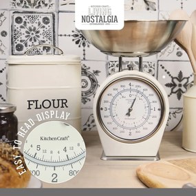 Krémovobiela kuchynská váha Kitchen Craft Living Nostalgia, nosnosť 4 kg