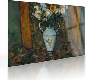 Sklenený obraz - Paul Cézanne, Vase of Flowers, reprodukcia (70x50 cm)