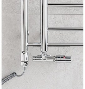 P.M.H. T2C - Kúpeľňový rebríkový radiátor THEIA 352W 154 cm, pravé prevedenie, lesklý chróm