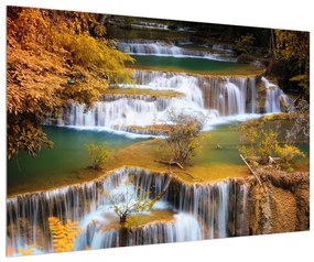 Obraz rieky s vodopádmi (90x60 cm)