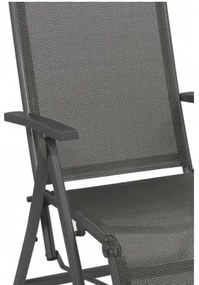 Doppler ACTIVE sivé - záhradné relaxačné polohovacie kreslo