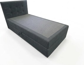 Čalúnená posteľ boxspring DIRELIS VIBE 90x200 cm tmavosivá Matrac: Bonell pružinová matrac