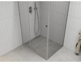 Mexen Roma, sprchovací kút 110 (dvere) x 80 (stena) cm, 6mm číre sklo, chrómový profil, 854-110-080-01-00