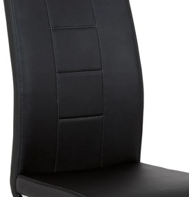 BONTEC Jedálenská stolička, čierna, ekokoža, DCL-411 BK Farba: Šedá