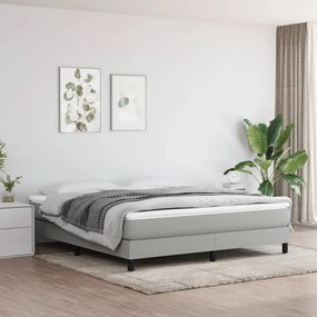 Boxspring posteľ s matracom bledosivá 180x200 cm látka 3144093
