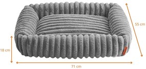 Peliešok pre psov Plandy 71 cm M sivý