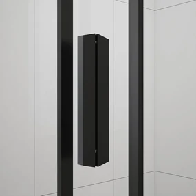 Polysan Polysan, EASY BLACK sprchové dvere 1100mm, číre sklo, EL1115B