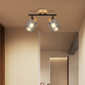 Brilagi - Bodové svietidlo HYGGE 2xE14/15W/230V kaučukovník/dymová